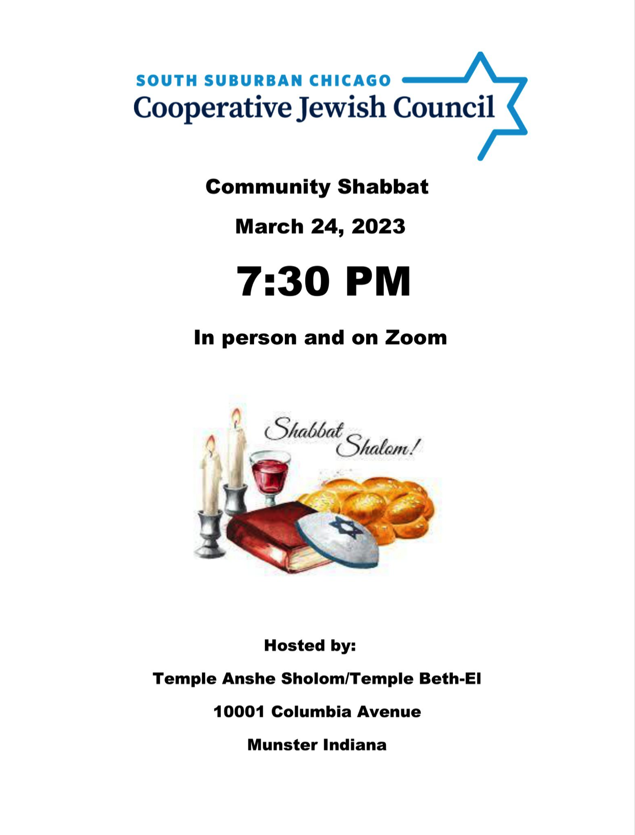Comunity Shabbat March 2023